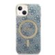 Apple iPhone 14 Plus 6.7\" Guess 4G Print MagSafe Case Cover (GUBPP14MH4EACSB) + Charger, Blue