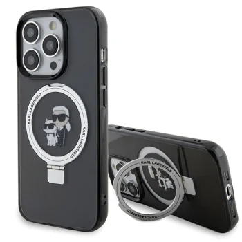 Karl Lagerfeld iPhone 13 / 13 Pro Case Ring Stand Karl&Choupette MagSafe, Black
