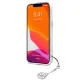 Guess iPhone 13 mini Case 4G Gray Strap Charm, Transparent