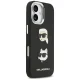 Karl Lagerfeld FW Grained Karl & Choupette Heads Pins & Logo iPhone 17 Case - Black