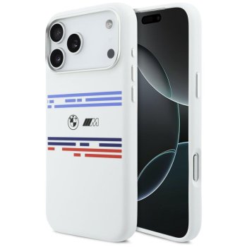 BMW M Silicon Horizontal Line MagSafe Phone Case Cover iPhone 17 Pro Max - White