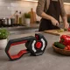 Multifunctional 6-in-1 Knife and Scissors Sharpener, Black/Red
