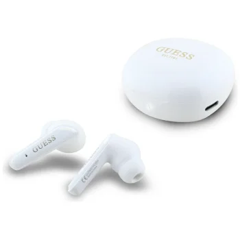 Guess Flat Classic Logo Electroplated TWS Headphones - White