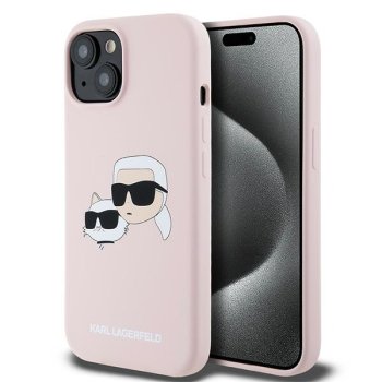 Apple iPhone 15 6.1'' Karl Lagerfeld Silicone Karl & Choupette MagSafe Cover Case, Pink | Telefona Vāciņš Maciņš...
