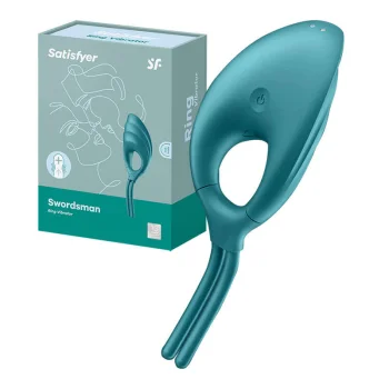 Vibrating Ring Satisfyer Swordsman, Dark Green