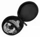 Headphone case with zipper, black