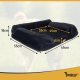 Purlov S Ergonomic Pet Bed 65x55x18 cm, Black