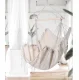 Brazilian Hammock - Hanging Chair with Wooden Frame, Boho Style (130x90cm), Max Load 120kg