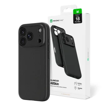 AmazingThing Glamour AllSkin iPhone 18 Pro Max Case with Camera Cover MagSafe, Black