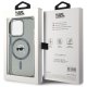 Karl Lagerfeld iPhone 15 Pro Case MagSafe IML Metal K. Head, Black
