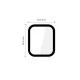 Tech-Protect Glass Flex+ Hybrid Screen Protector for Apple Watch 40mm, 2-Pack, Black