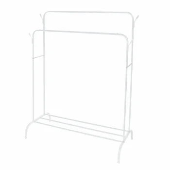 Double Garment Rack, White