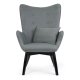 Sofotel Norse Wingback Armchair with Footstool, Grey