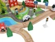 Wooden Children Toy Railway Train Track Car Road, 88 elements