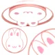 Dimmable LED Kids\' Room Ceiling Light with Remote, Bunny Design, Pink