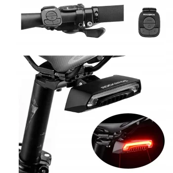 Rockbros LKWD-R1 Rear Bike Light with Laser and Remote Control, Black