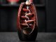 Ceramic Backflow Incense Burner Waterfall for Aromatherapy + 10 Cones, Red