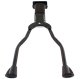 Double metal bicycle kickstand with anti-slip pads, black