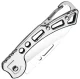 Folding Knife with Carabiner AG923A, Silver