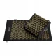 4Fizjo 418 ERGO Acupressure Mat with Pillow, Black/Gold