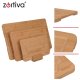 Zortiva Bamboo Cutting Board Set with Stand, 3 pcs