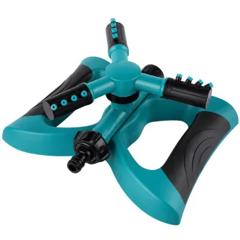 360° Rotating 3-Arm Garden Sprinkler, Green/Black