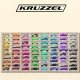 Kruzzel 20233 Wooden Toy Car Display Shelf, 80 Compartments, Pine