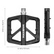 Rockbros M906 Nylon Bicycle Pedals - Black