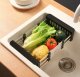 Expandable Basket Strainer Colander Over the Sink for Vegetables and Fruits Washing