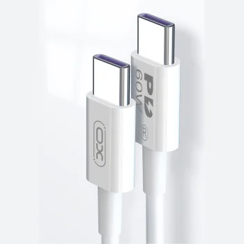 XO NB-Q190A USB Type C to USB Type C Data Charging Cable 60W, 1m, White