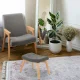 Sofotel Norse Upholstered Footstool, dark grey