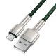 USB to Lightning Cable Baseus Cafule CALJK-A06 2.4A 1m Green