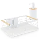 Massido MS-600 Metal Dish Drainer Rack with Tray, White