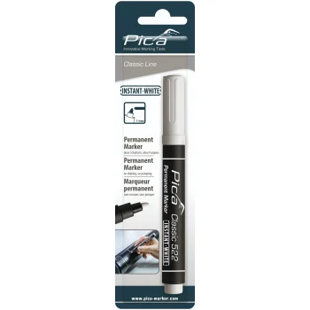 Pica INSTANT 522 Permanent Marker, 1-4mm Bullet Tip, White