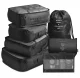 Travel Organizer Set (8 Pcs), Black