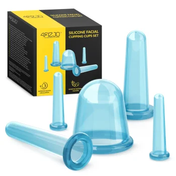 Silicone Facial Cupping Set 4FIZJO FACE+, 5 pcs, Blue