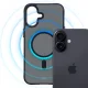 3mk iPhone 17 Case Smoke MagCase, Black Semi-Transparent
