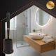 Ruhhy Silicone Toilet Brush with Holder, Black