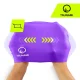TSUNAMI Silicone Swim Cap for Long Hair, Purple