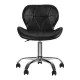 4Rico QS-06 Cosmetic Stool with Backrest, Black