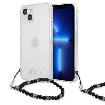 Guess Pearl Case for Apple iPhone 13 mini, Transparent / Black