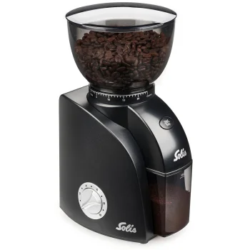 Solis Scala Zero Static 1662 Coffee Grinder, Black