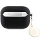 Guess AirPods Pro 2 Case Fixed Glitter Heart Diamond Charm, Black
