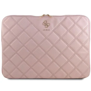 Guess Quilted 4G cover for a 16" laptop - pink