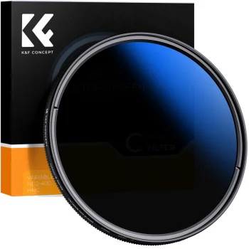K&F Concept Nano-C HMC Fader ND2-400 reguliuojamas pilkasis filtras 62 mm