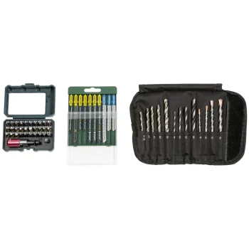 Metabo Tool Accessory Set with Bits, Drills and Jigsaw Blades, 55 Pieces