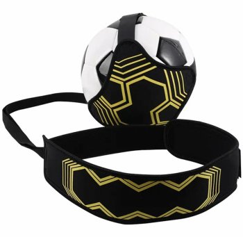 Football Training Belt for Ball Control and Passing, Black and Yellow