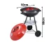 Portable Round Charcoal Grill with Lid and Wheels, 40 cm
