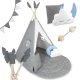 Nukido Nk-406 Kids Teepee Tent, Grey