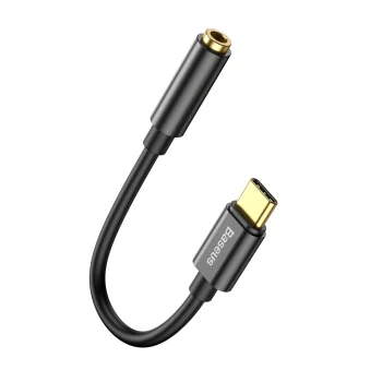Baseus USB-C to 3.5 mm Female Adapter 24 bit 48 KHz, Black